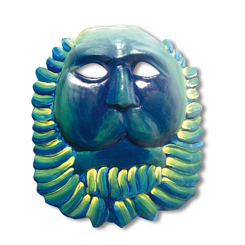 [TPC05619] MASCHERA DA DECORARE CM.22X26 - LEONE