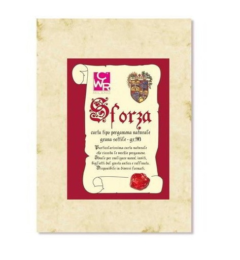 [TPC05623] CARTA SFORZA GR.90 CONF. 12 FG. - CM.21X14,8