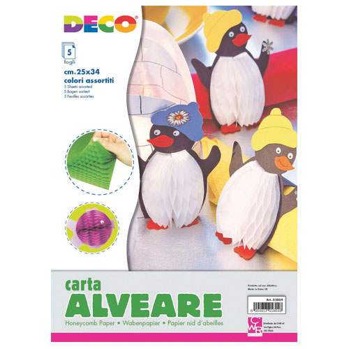 [TPC05804] CARTA ALVEARE CM.25X34 - SET 5 FG. - COL. ASS.