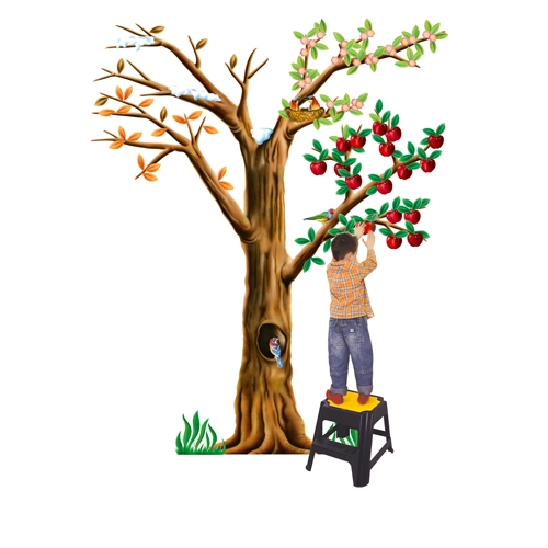 [TPC05917] ALBERO "LE 4 STAGIONI" IN CARTONE