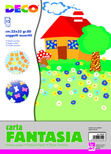 [TPC06056] CARTA FANTASIA CM.23X33 - CONF.12 FG. (min.ord.5 o multipli)