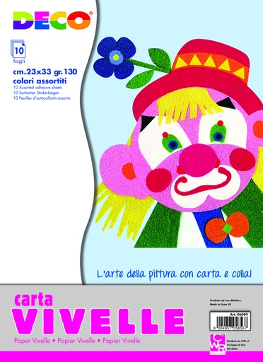 [TPC06089] CARTA ADESIVA VIVELLE CM.23X33 - CONF. 10 FG. (min.ord.5 o multipli)