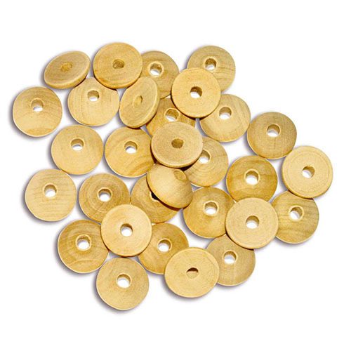 [TPC06386] DISCHI FORATI LEGNO MM.6X15 - BUSTA 30 PZ. (min.ord.6 o multipli)