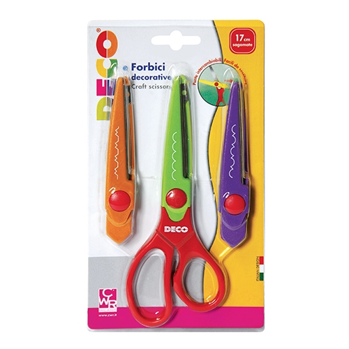 [TPC06658] FORBICI DECORATIVE CM.17 - BLISTER 3 LAME