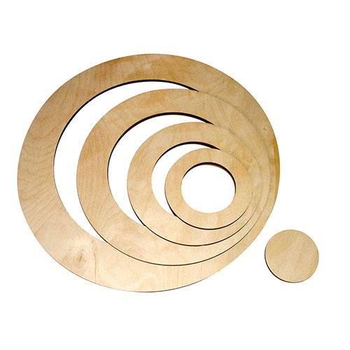 [TPC06731] CORONE IN LEGNO - CONF. 4 PZ. CM.10-16-25-35