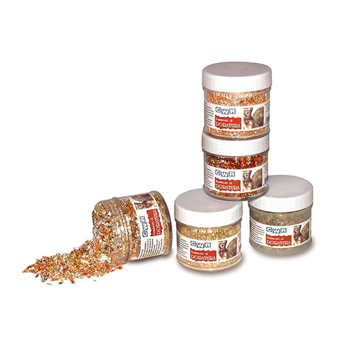 [TPC06757] FRAMMENTI DI DORATURA - BARATTOLO GR 3,5 - ORO/RAME