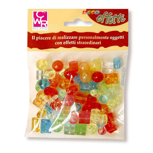 [TPC06818] PERLE KRISTALL FORME E COLORI ASSORTITI IN BUSTA (min.ord.6 o multipli)