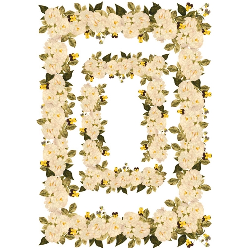[TPC06889] CARTA DECOUPAGE A3 - CONF.12 FG. - FIORI D'AUTORE ASSORTITI