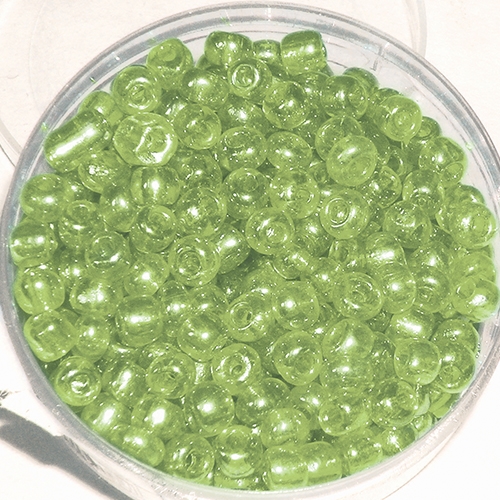 [TPC06963] PERLE VETRO 6/0 - SCATOLINA GR.30 - VERDE (min.ord.6 o multipli)