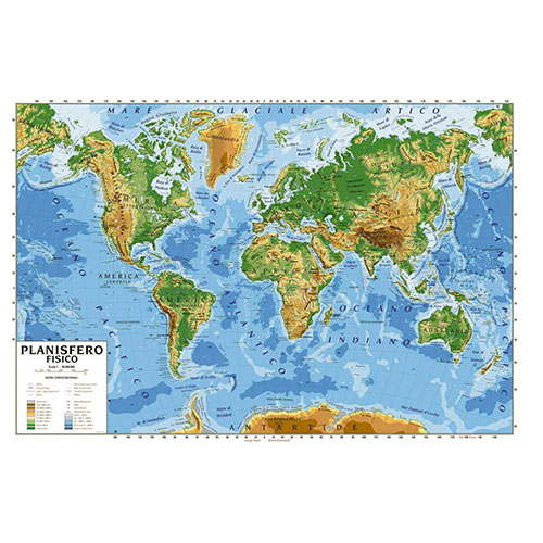 [TPC06997] CARTA GEOGRAFICA CM.100X140 - PLANISFERO