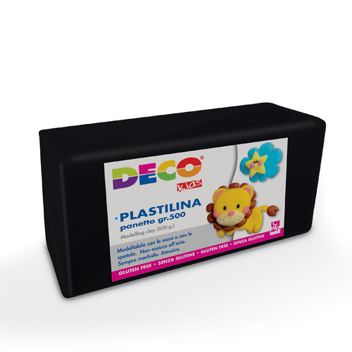[TPC07031] PLASTILINA - PANETTO GR.500  - NERO (min.ord.12 o multipli)