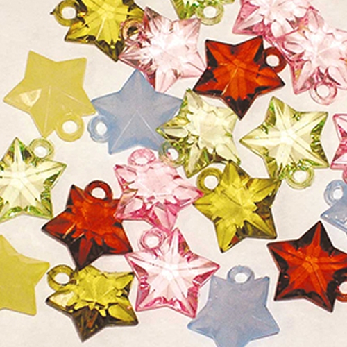 [TPC07075] PERLE - PLASTICA "STELLA" 20 PZ. - COL. ASS.
