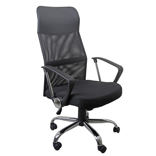 [D95838] POLTRONA DIREZIONALE CH5 NERO/NERO UNISIT