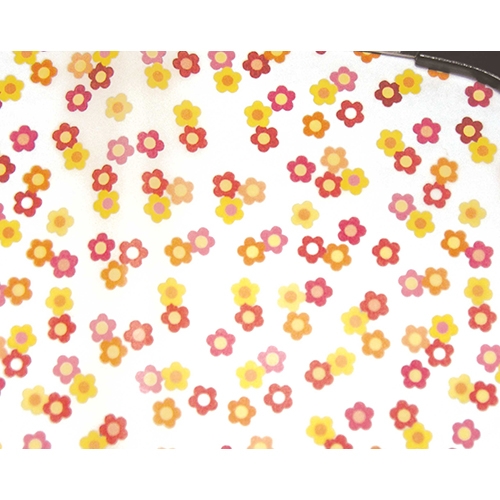 [TPC07188] CARTA "TRASPARENTE" CM.23X33 - CONF. 10 FG. - FIORI (min.ord.6 o multipli)