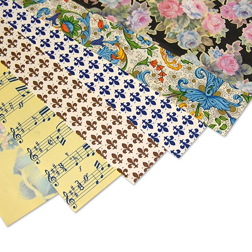 [TPC07246] CARTA PER RIVESTIRE - BUSTA 6 FOGLI CM.35X50 - ASSORTITA (min.ord.6 o multipli)