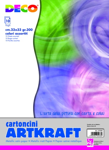 [TPC07290] CART. GR.300 ARTKRAFT CM.23X33 - CONF.10 PZ. - COL. ASS.