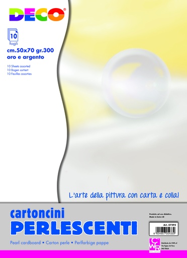 [TPC07292] CART. GR.300 PERLESCENTE  CM.50X70 - CONF.10 PZ. - ORO/ARG