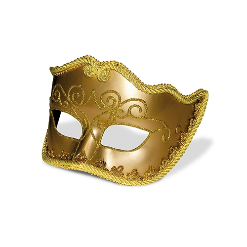 [TPC07322] MASCHERA VENEZIANA "COLOMBINA" - ORO