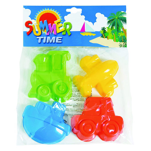 [TPC07362] FORMINE PER SABBIA - VARIE IN PLASTICA - SET 4 PZ.