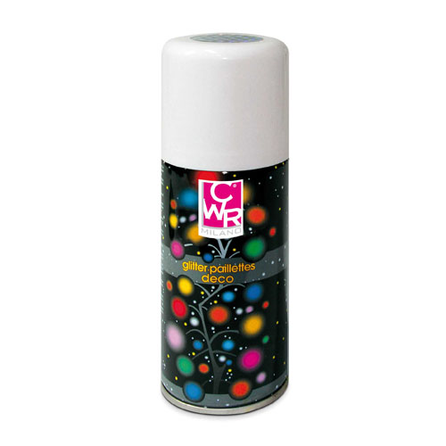 [TPC07377] GLITTER SPRAY - BOMBOLETTA ML.100 - ARGENTO/MULTICOL. (min.ord.4 o multipli)