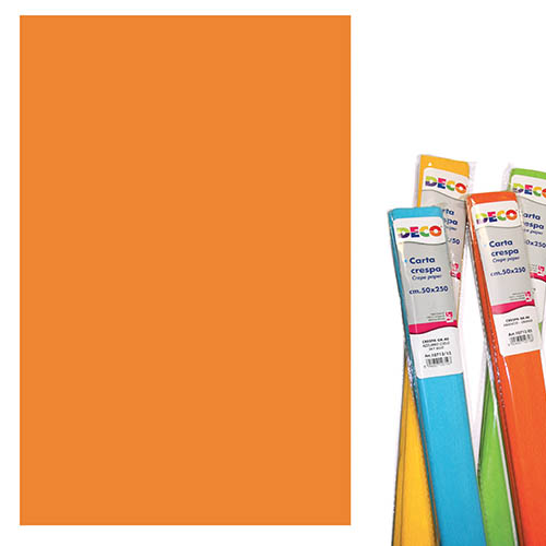 [TPC07423] CARTA CRESPA GR.60 - ROTOLO CM.50X250 - ARANCIO (min.ord.10 o multipli)