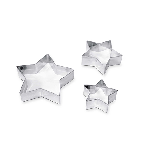 [TPC07442] STAMPINI ACCIAIO - SET 3 PZ. - STELLE