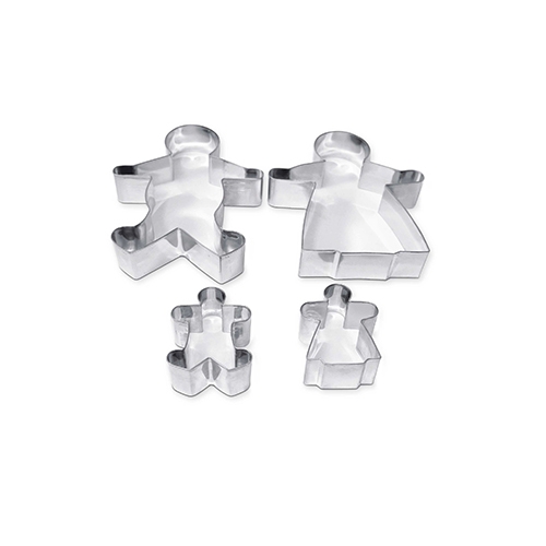 [TPC07445] STAMPINI ACCIAIO - SET 4 PZ. - FAMIGLIA