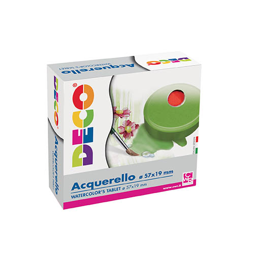 [TPC07530] PASTIGLIA ACQUERELLO - ROSSO (min.ord.6 o multipli)