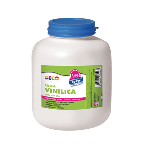 [TPC07608] COLLA BIANCA VINILIC - BARATTOLO KG.1 (min.ord.6 o multipli)