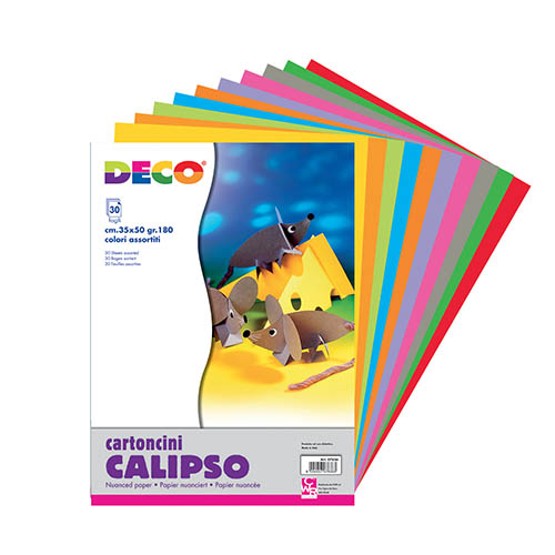[TPC07637] CARTONCINI "CALIPSO" CM.35X50 - CONF. 30 PZ. - ASS.