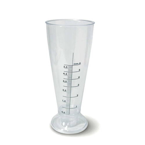 [TPC07709] PLUVIOMETRO DIAM. CM.9X22H GRADUATO DA 0,5 A 6 MM.