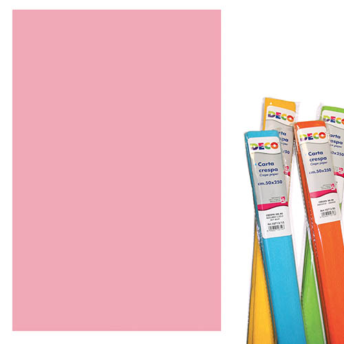 [TPC07972] CARTA CRESPA GR.40 - ROTOLO CM.50X250 - ROSA BABY (min.ord.10 o multipli)