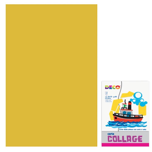 [TPC08311] CARTA RASATA CM.50X70 - CONF. 12 FG. - ORO