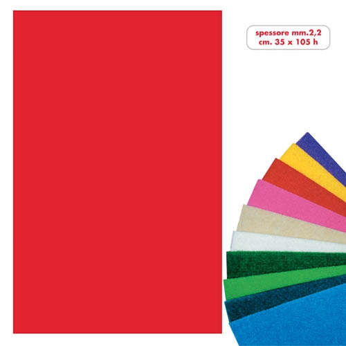 [TPC08323] FELTRO ROTOLO CM.35X105 - ROSSO