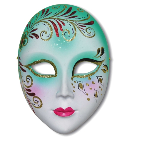 [TPC08446] MASCHERA DA DECORARE CM.21X15 - COLOMBINA GRANDE