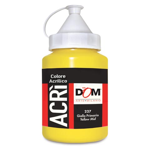 [TPC08794-227] COLORE ACRILICO - FLACONE ML.250 - GIALLO PRIMARIO (min.ord.6 o multipli)