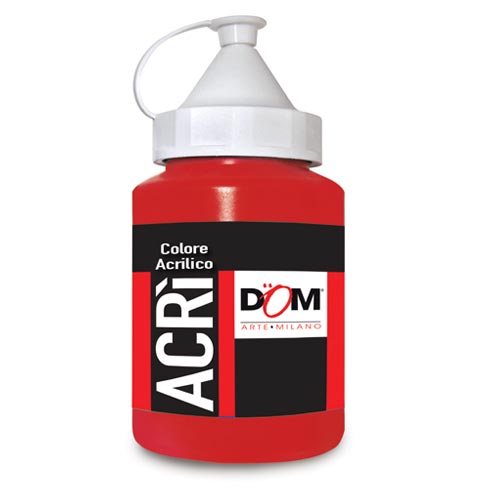 [TPC08794-326] COLORE ACRILICO - FLACONE ML.250 - ROSSO DI CADMIO (min.ord.6 o multipli)
