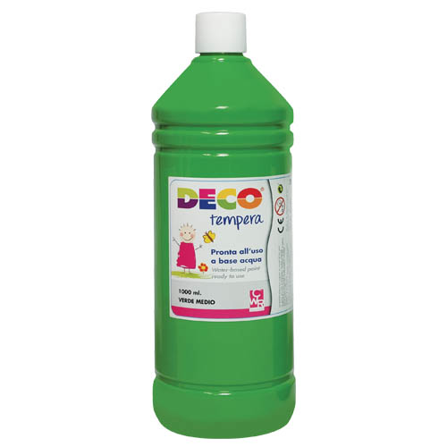 [TPC08808-12] TEMPERA - FLACONE ML.1000 - VERDE MEDIO (min.ord.6 o multipli)
