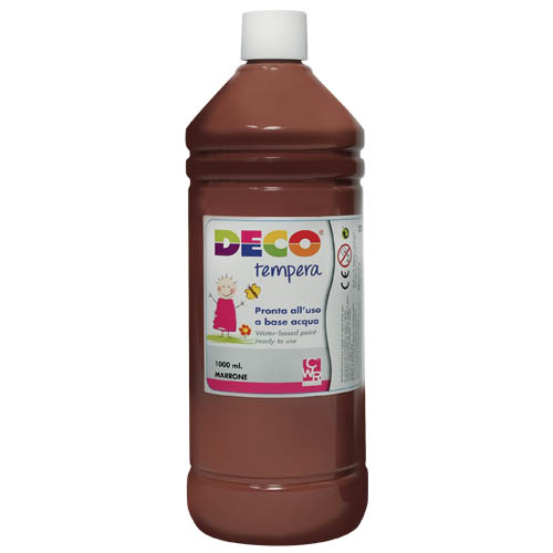 [TPC08808-28] TEMPERA - FLACONE ML.1000 - MARRONE (min.ord.6 o multipli)