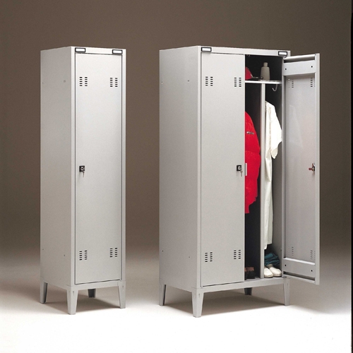 [TPC08845] SPOGLIATOIO SPORCO/PULITO IN METALLO A 1 POSTO - CM.43X47X180H