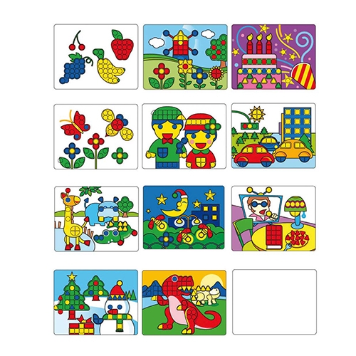 [TPC08939] SCHEDE BIFACCIALI PER LAVAGNA MOSAICO - SET 6 PZ.