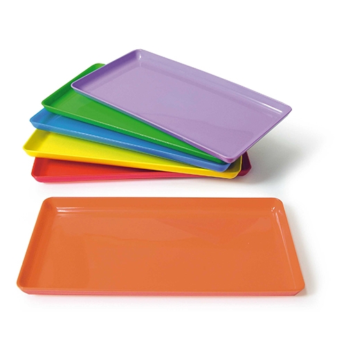 [TPC09370] PIATTI RETTANGOLARI CM.24x13x1,5 - 6 PZ. COL. ASS.