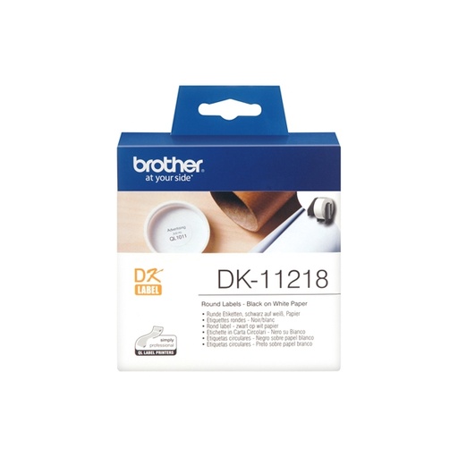 [DBRODK11218] ROTOLO 1000 ETICHETTE CIRCOLARI ADESIVE IN CARTA DIAMETRO 24MM