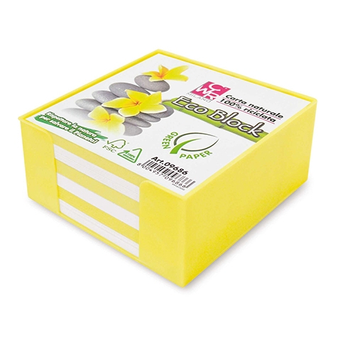 [TPC09686] BOX PORTAFOGLIETTI CON FOGLI COLORATI ECOLOGICI (min.ord.12 o multipli)