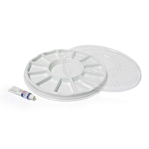 [TPC09693] TAVOLOZZA TONDA DIAM. CM.31 CON COPERCHIO