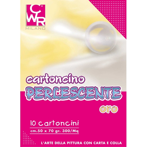 [TPC09749] CARTONCINO GR.300 PERLESCENTE CM.50X70 - CONF. 10 FG. - ORO