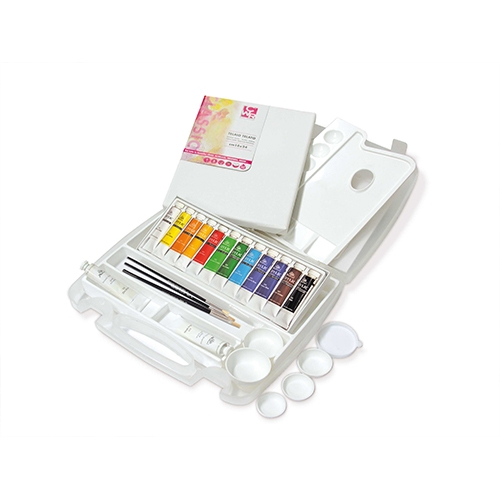 [TPC09794] COLORI ACRILICI - VALIGETTA 12+ 2 TUBI + ACC.