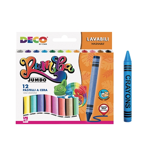 [TPC09825] PASTELLONI A CERA MAXI - SCATOLA 12 PZ. - COL. ASS. (min.ord.12 o multipli)