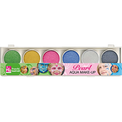 [TPC09829] TRUCCHI TEATRALI - SET 6 PASTICCHE - COL. PERLA / METAL