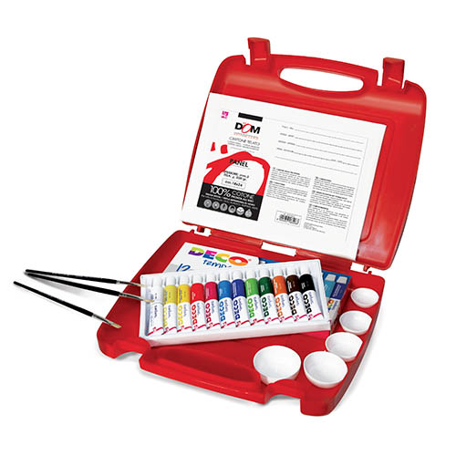 [TPC09862] COLORI A TEMPERA - VALIGETTA 12 TUBI + ACC.
